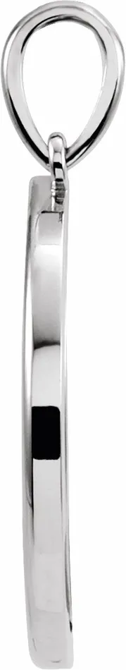 14K White Gold 257x47 mm Crescent Moon Pendant TreasureFineJewelers Necklaces