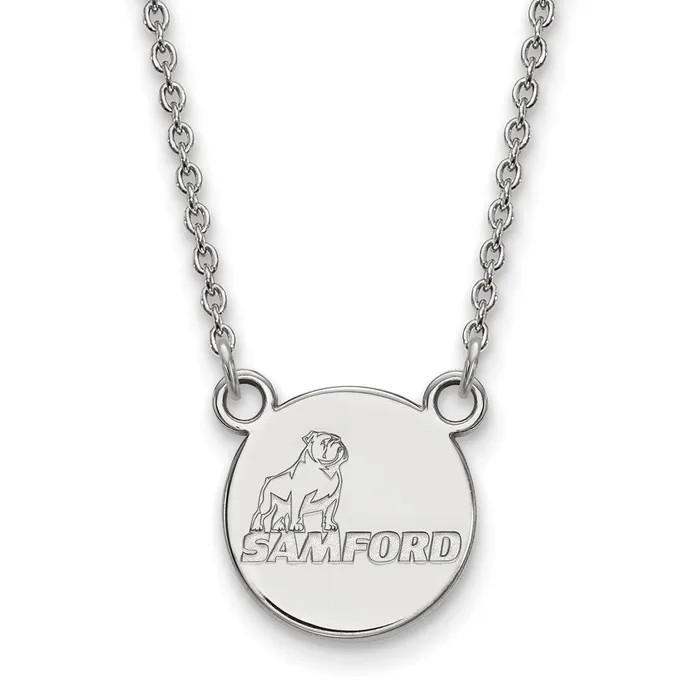 14k White Gold Samford University Small Pendant Necklace TreasureFineJewelers Necklaces 14k White Gold Samford University Small Pendant Necklace TreasureFineJewelers Necklaces