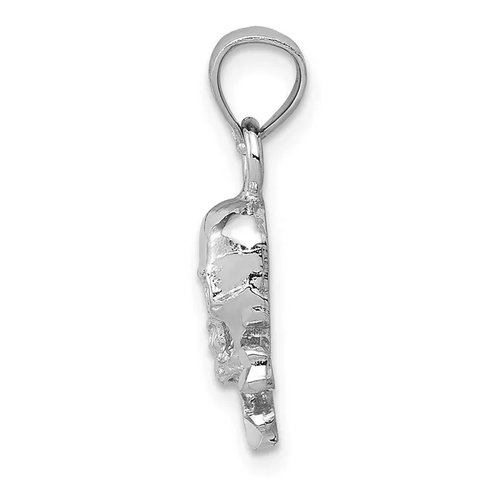14K White Gold Skull and Crossbones Pendant TreasureFineJewelers Necklaces