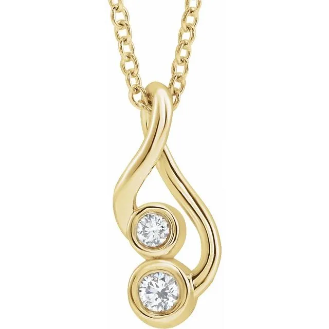 14K Yellow Gold 07 CTW Natural Diamond Hold You Forever 1618 Necklace TreasureFineJewelers Necklaces 14K Yellow Gold 07 CTW Natural Diamond Hold You Forever 1618 Necklace TreasureFineJewelers Necklaces
