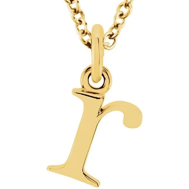 14K Yellow Gold Lowercase Initial r 16 Necklace TreasureFineJewelers Necklaces 14K Yellow Gold Lowercase Initial r 16 Necklace TreasureFineJewelers Necklaces