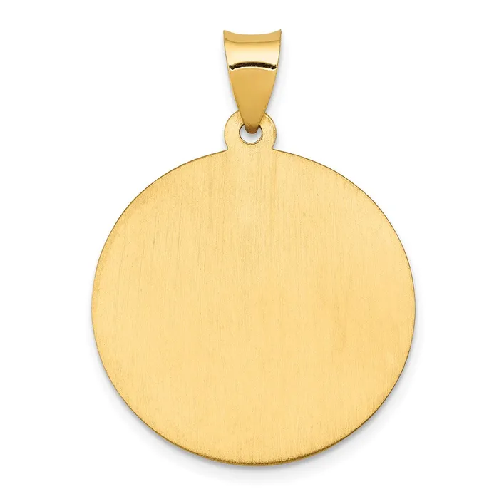 14k Yellow Gold Polished and Satin St Joseph Medal Hollow Pendant TreasureFineJewelers Necklaces