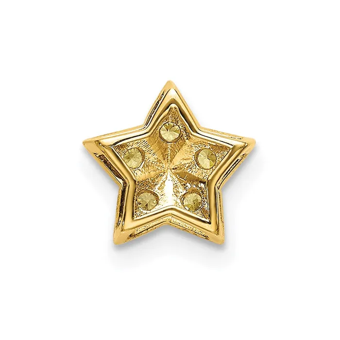14k Yellow Sapphire Star Chain Slide Pendant TreasureFineJewelers Necklaces