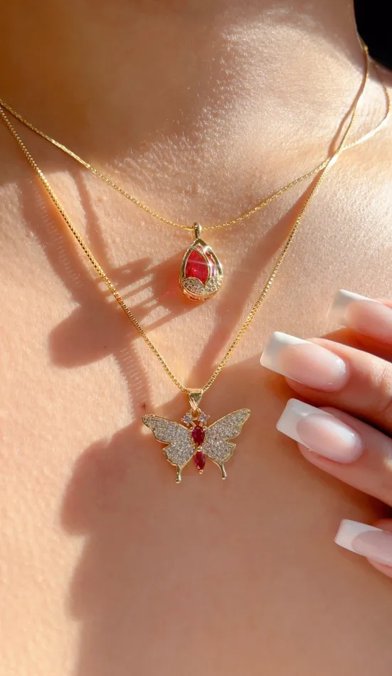 Alma Butterfly Necklace Set MP Jewelry Necklaces