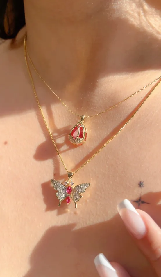 Alma Butterfly Necklace Set MP Jewelry Necklaces