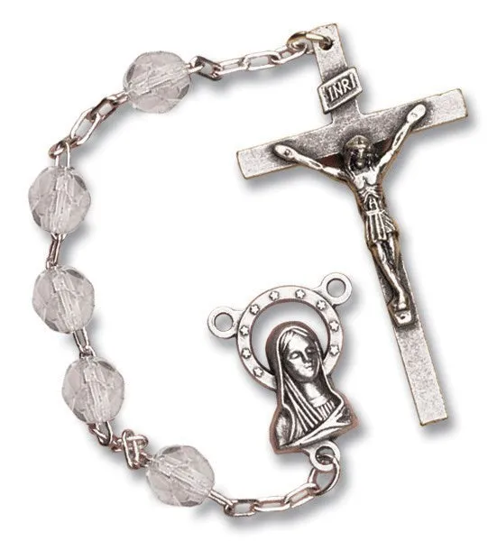 April Birthstone Rosary Catholic Gifts Canada Necklaces