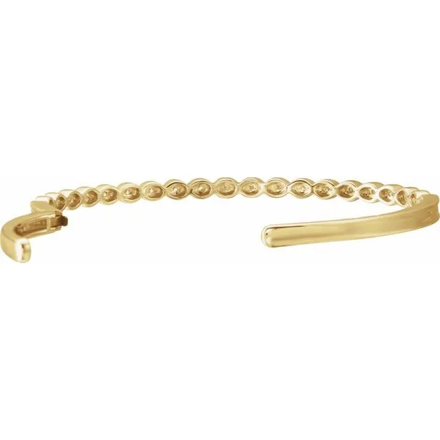 Bracelets TreasureFineJewelers 14K Yellow 16 CTW Diamond Stackable Bangle Bracelet