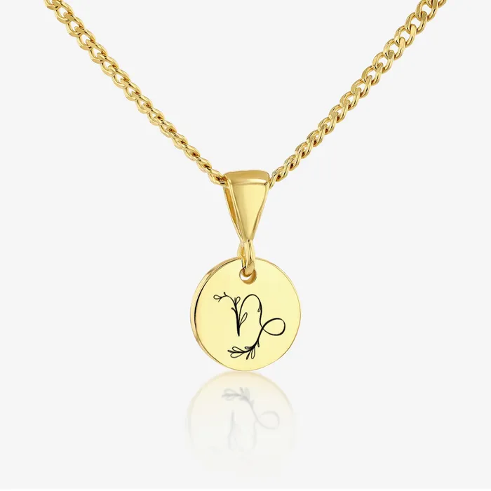 Capricorn Zodiac Sign Pendant Necklace 14K 925 Gold Vermeil Ema Jewels Necklaces
