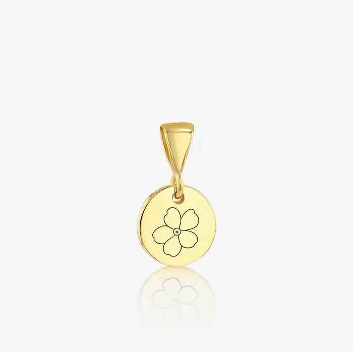 Ema Jewels Necklaces Hawthorn May Birth Flower Pendant ONLY 14K 925 Gold Vermeil Ema Jewels Necklaces Hawthorn May Birth Flower Pendant ONLY 14K 925 Gold Vermeil
