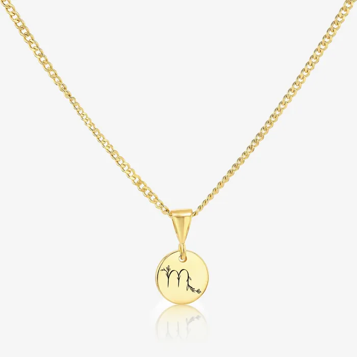 Ema Jewels Necklaces Scorpio Zodiac Sign Pendant Necklace 14K 925 Gold Vermeil Ema Jewels Necklaces Scorpio Zodiac Sign Pendant Necklace 14K 925 Gold Vermeil