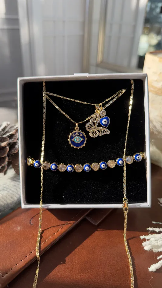 MP Jewelry Necklaces Italian Evil Eye Talisman Necklace Set MP Jewelry Necklaces Italian Evil Eye Talisman Necklace Set