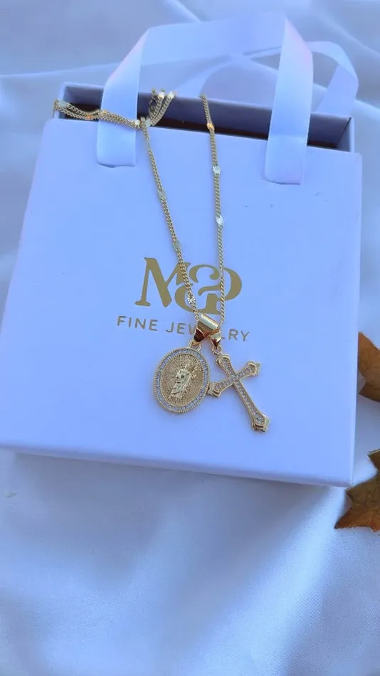 MP Jewelry San Judas Cross Necklace Necklaces