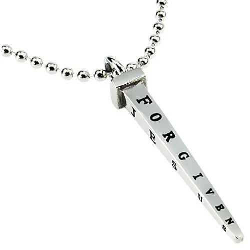 Mens Nail Cross Necklace John 316 FORGIVEN Stainless Steel Bead Chain North Arrow Shop Necklaces Mens Nail Cross Necklace John 316 FORGIVEN Stainless Steel Bead Chain North Arrow Shop Necklaces