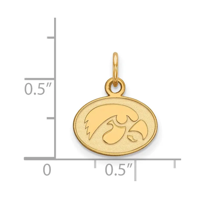 Necklaces 10K Yellow Gold University of Iowa XS Pendant TreasureFineJewelers