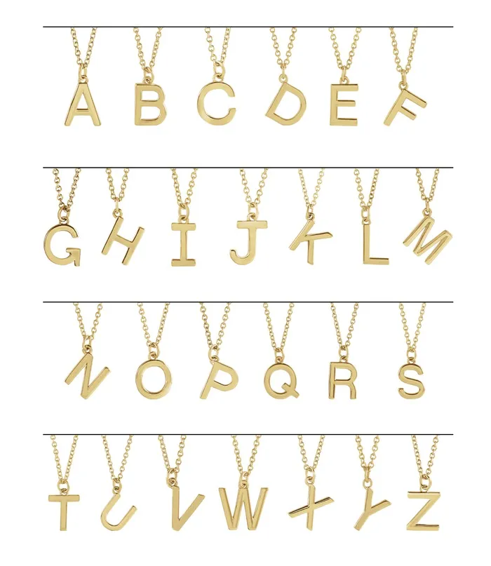 Necklaces 14K Rose Gold Initial E Dangle 16 Necklace TreasureFineJewelers