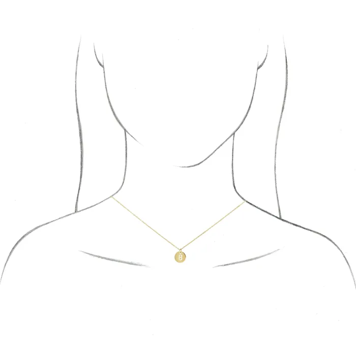 Necklaces 18K Rose GoldPlated Sterling Silver Initial J 10 mm Disc 1618 Necklace TreasureFineJewelers