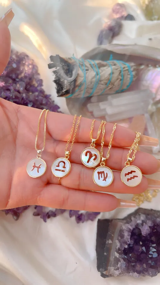 Necklaces Morena and Proud Pearl Zodiac Necklace
