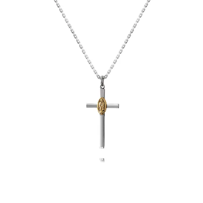 Necklaces Silver Virgin Mary Cross Virgencita Necklace Trendolla Jewelry