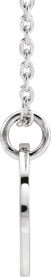 Necklaces Sterling Silver Initial O 10 mm Disc 1618 Necklace TreasureFineJewelers