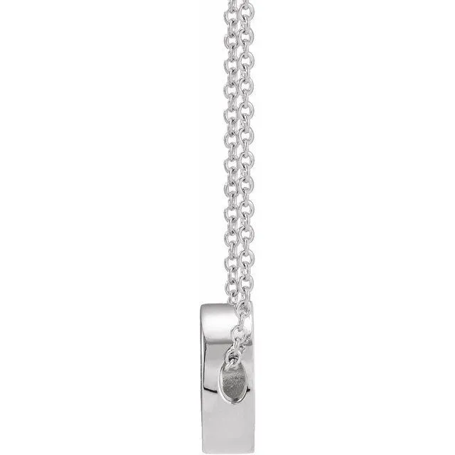 Necklaces Sterling Silver LabGrown Blue Sapphire 1618 Necklace TreasureFineJewelers