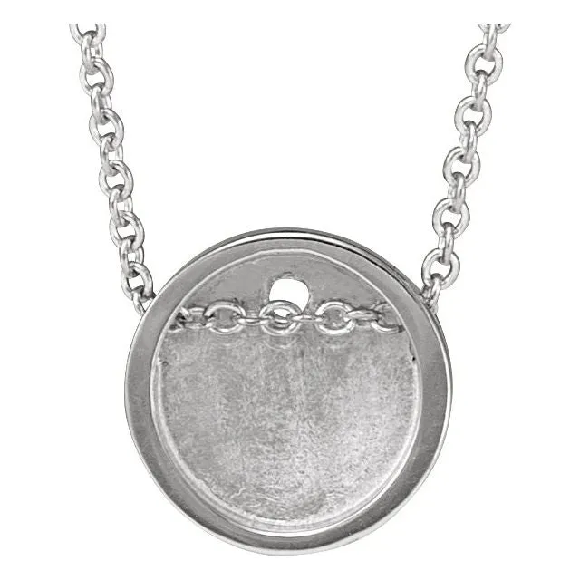 Necklaces Sterling Silver LabGrown Blue Sapphire 1618 Necklace TreasureFineJewelers
