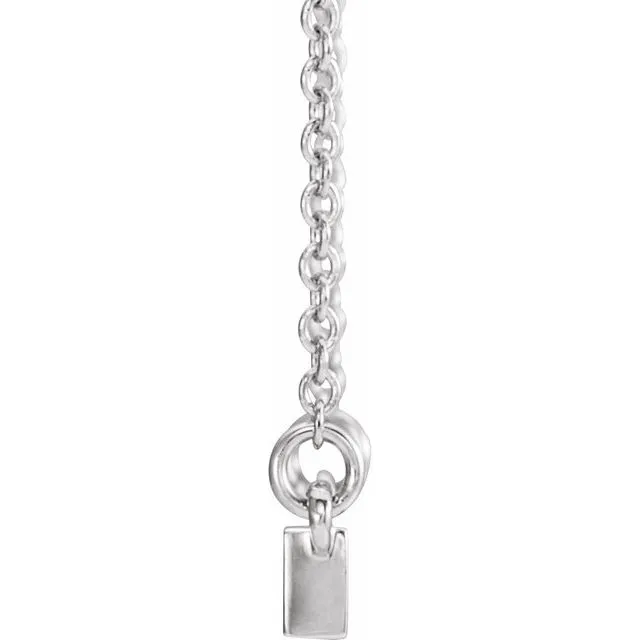 Necklaces Sterling Silver SculpturalInspired Bar 1618 Necklace TreasureFineJewelers