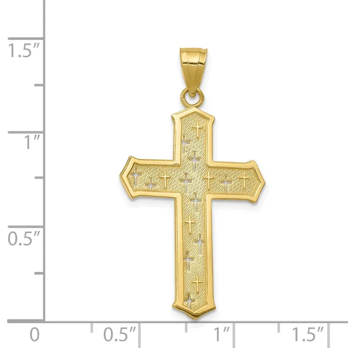 Necklaces TreasureFineJewelers 10k Passion Cross Pendant