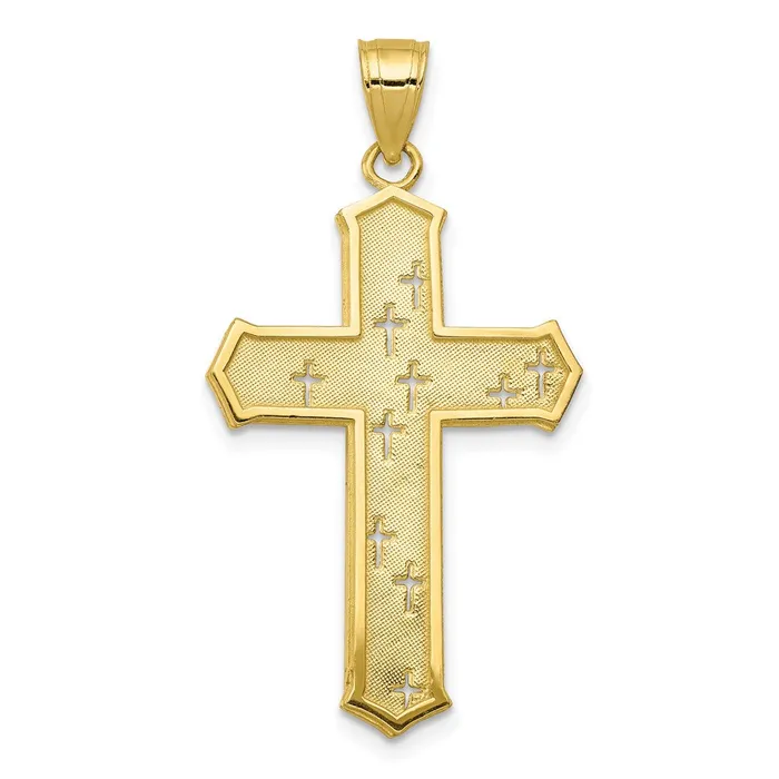 Necklaces TreasureFineJewelers 10k Passion Cross Pendant