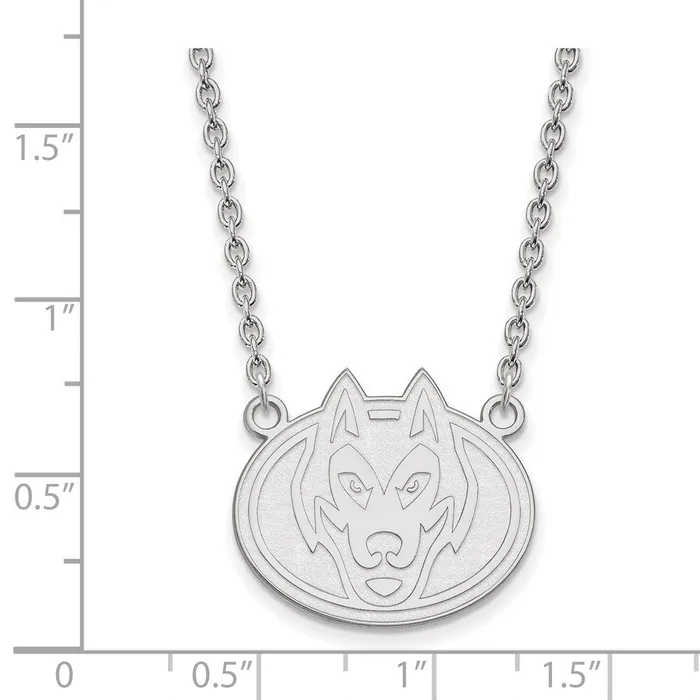 Necklaces TreasureFineJewelers 10K White Gold St Cloud State Large Pendant with Necklace Necklaces TreasureFineJewelers 10K White Gold St Cloud State Large Pendant with Necklace