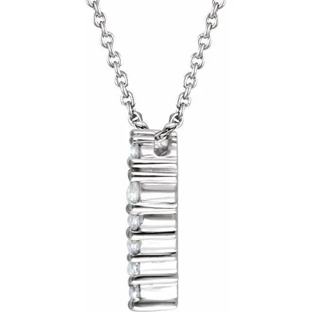 Necklaces TreasureFineJewelers 14K White 14 CTW Diamond Heart 18 Necklace