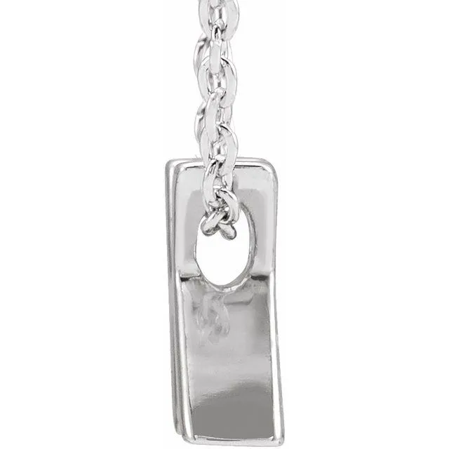 Necklaces TreasureFineJewelers 14K White Gold Initial K Slide Pendant 1618 Necklace