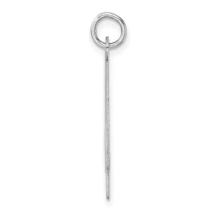 Necklaces TreasureFineJewelers Large Sterling Silver Rhodiumplated Script Letter A Initial Charm