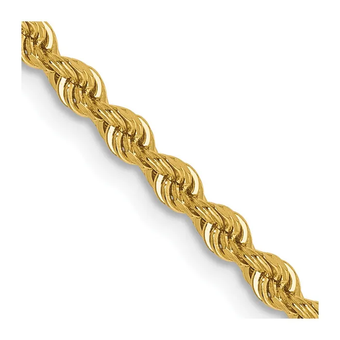 Necklaces TreasureFineJewelers Leslies 14K 25mm DiamondCut Lightweight Rope Chain Necklaces TreasureFineJewelers Leslies 14K 25mm DiamondCut Lightweight Rope Chain