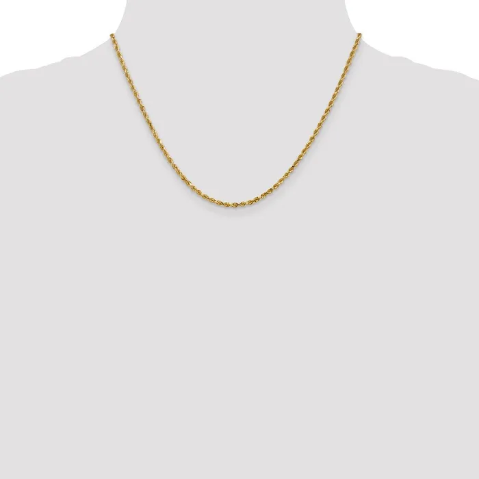 Necklaces TreasureFineJewelers Leslies 14K 25mm DiamondCut Lightweight Rope Chain