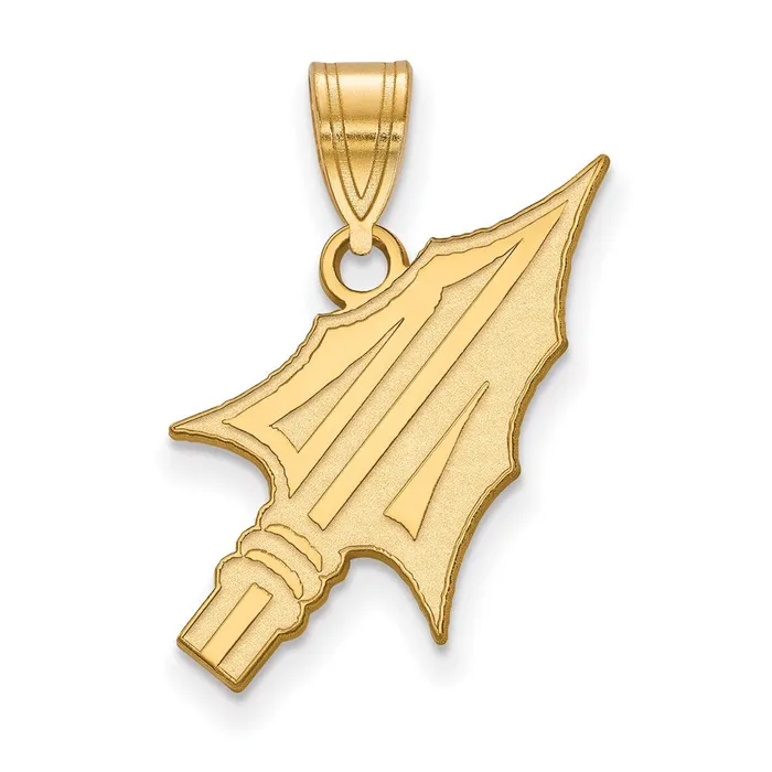 Necklaces TreasureFineJewelers Sterling Silver Goldplated Florida State University Arrow Large Pendant Necklaces TreasureFineJewelers Sterling Silver Goldplated Florida State University Arrow Large Pendant