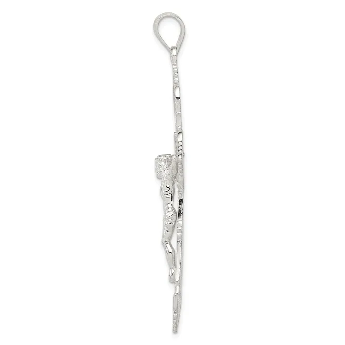 Necklaces TreasureFineJewelers Sterling Silver Polished Crucifix Pendant