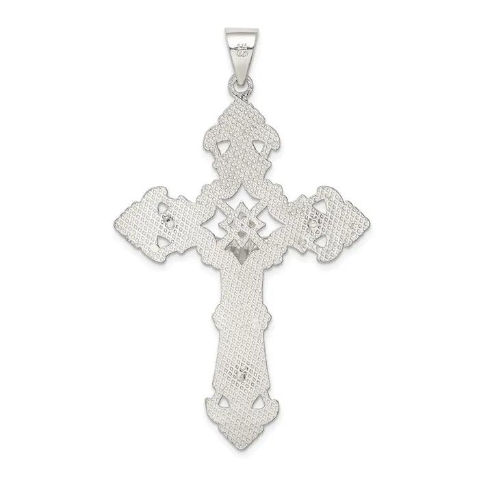 Necklaces TreasureFineJewelers Sterling Silver Polished Crucifix Pendant