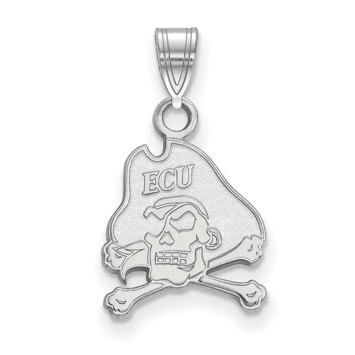 Necklaces TreasureFineJewelers Sterling Silver Rhodiumplated East Carolina University Pirate Small Pendant Necklaces TreasureFineJewelers Sterling Silver Rhodiumplated East Carolina University Pirate Small Pendant