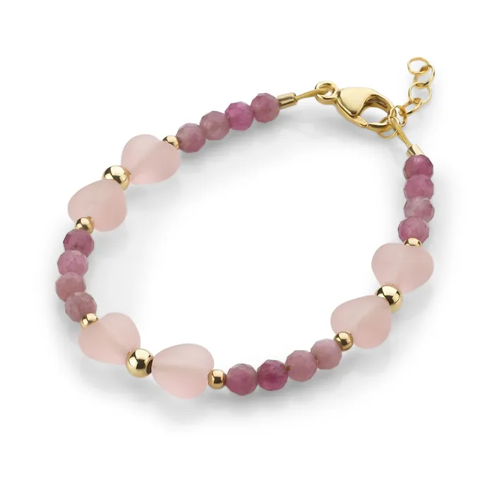 Perfect Piercing Bracelets Mauve beaded bow bracelet