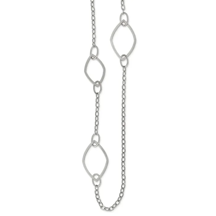 Stainless Steel Polished Fancy Link 36in Necklace TreasureFineJewelers Necklaces