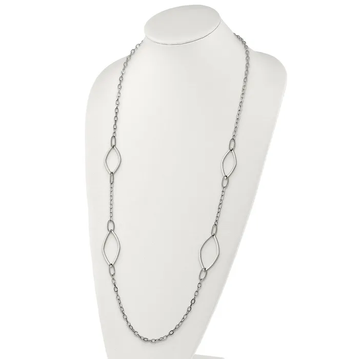Stainless Steel Polished Fancy Link 36in Necklace TreasureFineJewelers Necklaces