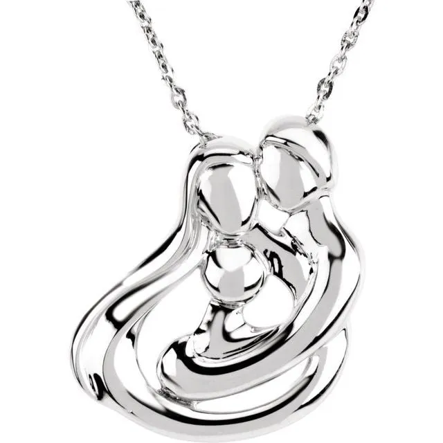 Sterling Silver 1 Child Family 18 Necklace TreasureFineJewelers Necklaces