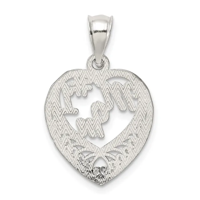 Sterling Silver 1 Mom Charm TreasureFineJewelers Rings