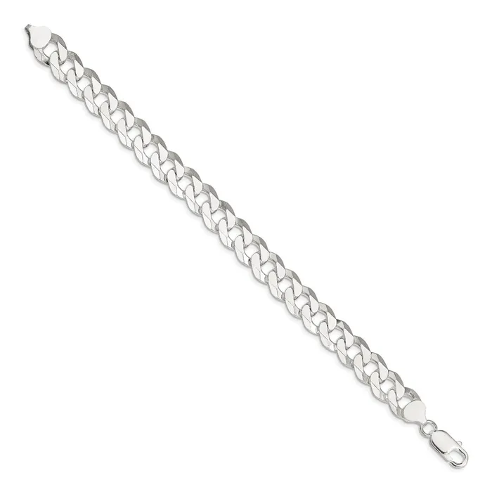 Sterling Silver 106mm Beveled Curb Chain TreasureFineJewelers Necklaces