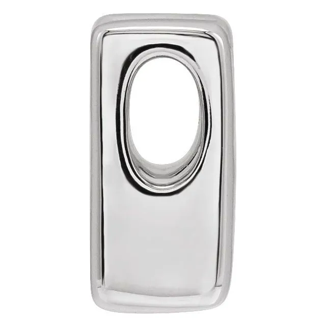 Sterling Silver Block Initial H Slide Pendant TreasureFineJewelers Necklaces