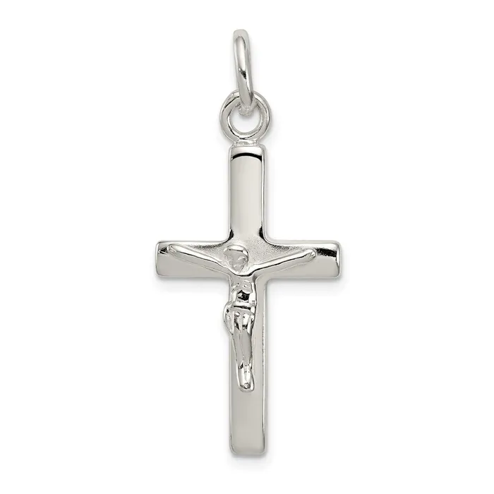 Sterling Silver Polished Crucifix Cross Pendant TreasureFineJewelers Necklaces Sterling Silver Polished Crucifix Cross Pendant TreasureFineJewelers Necklaces