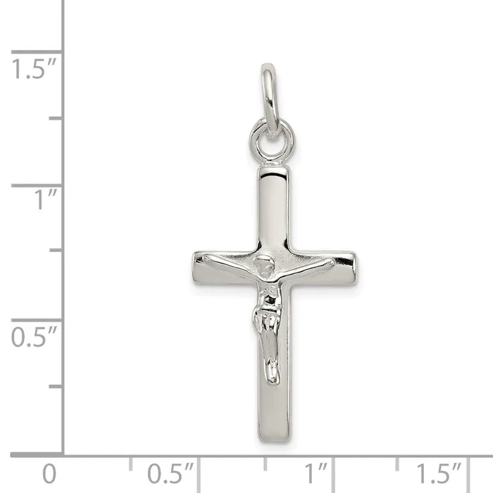 Sterling Silver Polished Crucifix Cross Pendant TreasureFineJewelers Necklaces