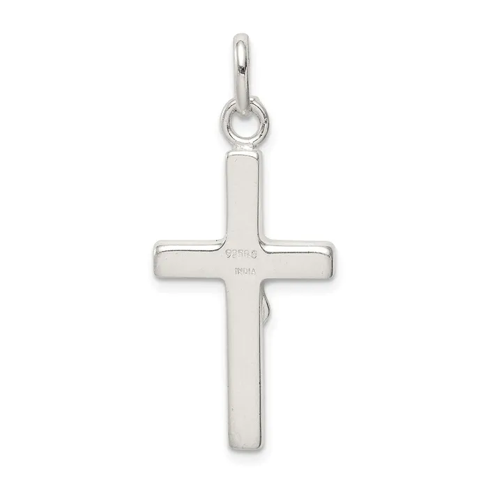 Sterling Silver Polished Crucifix Cross Pendant TreasureFineJewelers Necklaces