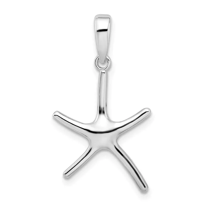 Sterling Silver Polished Starfish Pendant TreasureFineJewelers Necklaces