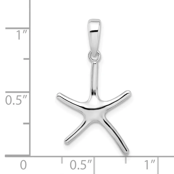 Sterling Silver Polished Starfish Pendant TreasureFineJewelers Necklaces